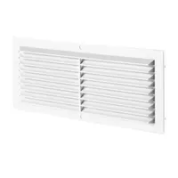 Решетка вентилационна Vents правоъгълна PVC  170x80 мм, бяла, MV 80-1S