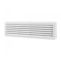 Решетка вентилационна Vents правоъгълна PVC  453x91 мм, бяла, MV 430/2