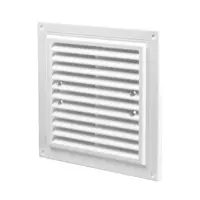 Решетка вентилационна Vents правоъгълна PVC  350x350 мм, бяла, MV 350 S