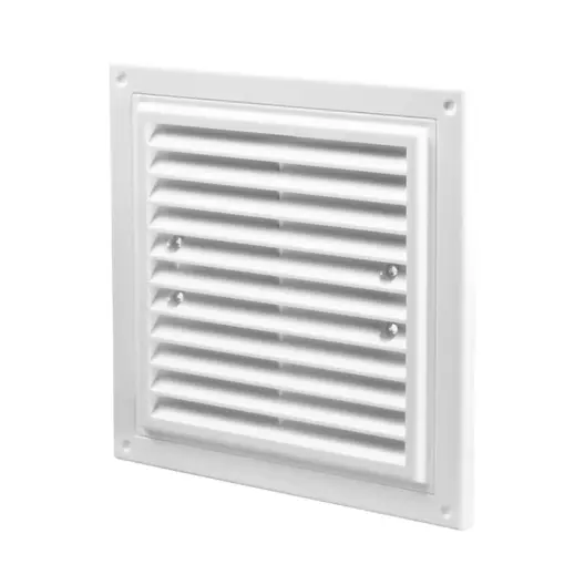 Решетка вентилационна Vents правоъгълна PVC  350x350 мм, бяла, MV 350 S