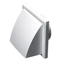 Решетка вентилационна Vents правоъгълна PVC  186x142 мм, бяла, MV 152 VK