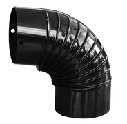 Кюнец Roza Email за печка дъга 90 °, ф 130 мм, черен гланц - product - 061 EMI 764