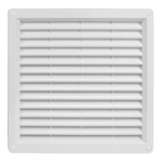 Решетка вентилационна Haco квадратна PVC с рамка и мрежа  305х305 мм, бяла, VM - product - 061 MCI 108