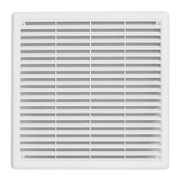 Решетка вентилационна Haco квадратна PVC с рамка и мрежа  305х305 мм, бяла, VMK - product - 061 MCI 112