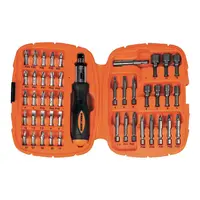 Магнитна отвертка-държач Black & Decker с тресчотка и сменяеми накрайници  45 бр., Piranha