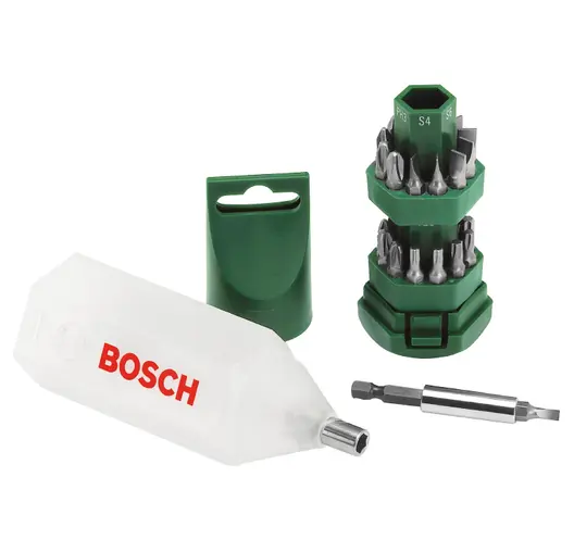 Комплект битове Bosch PH/PZ/TX/SB с магнитен държач  1/4", 25 бр., Big Bit