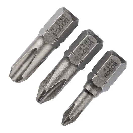 Комплект битове Bosch PH  1, 2 и 3, 1/4", 25 мм, 3 бр., Extra Hard