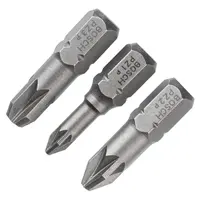 Комплект битове Bosch PZ  1, 2 и 3, 1/4", 25 мм, 3 бр., Extra Hard