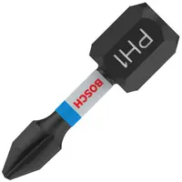 Накрайник бит PH Bosch Philips ударен, торсионен  PH 1, 1/4", 25 мм, 2 бр., PRO Phillips Impact