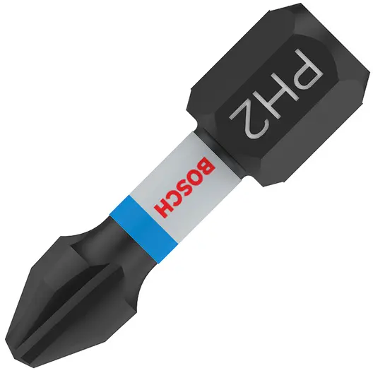 Накрайник бит PH Bosch Philips ударен, торсионен  PH 2, 1/4", 25 мм, 2 бр., PRO Phillips Impact
