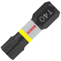 Накрайник бит TX Bosch Torx торсионен, ударен  TX 40, 1/4", 25 мм, 2 бр., PRO Torx Impact