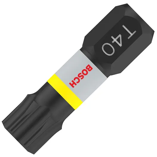 Накрайник бит TX Bosch Torx торсионен, ударен  TX 40, 1/4", 25 мм, 2 бр., PRO Torx Impact