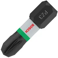 Накрайник бит PZ Bosch Pozidriv ударен, торсионен  PZ 3, 1/4", 25 мм, 2 бр., PRO Pozidriv Impact