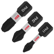 Комплект битове Bosch PH  PH 1, 2 и 3, 1/4, 25 мм, 3 бр., Impact Control - product - 062 BSH1181