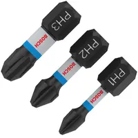 Комплект битове Bosch PH  PH 1, 2 и 3, 1/4", 25 мм, 3 бр., PRO Phillips Impact