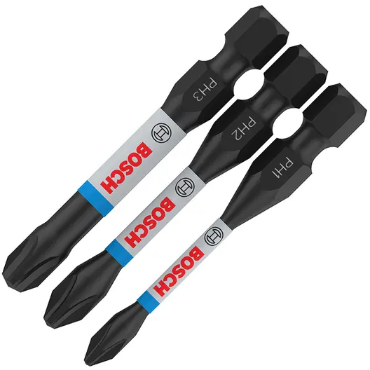 Комплект битове Bosch PH  PH 1, 2 и 3, 1/4", 50 мм, 3 бр., PRO Phillips Impact