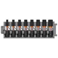 Комплект битове Bosch TX Torx с отвор  TX 10/15/20/25/27/30/40, 1/4", 25 мм, 8 бр., PRO TH Impact