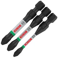 Комплект битове Bosch PZ  1, 2 и 3, 1/4", 55 мм, 3 бр., PRO PZ Impact