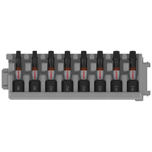 Комплект битове Bosch RB  1, 2, 1/4", 55 мм, 8 бр., PRO R Impact