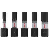 Комплект битове Bosch SW външен 6-стен  3, 4, 5, 6, 1/4", 25 мм, 5 бр., PRO H Impact