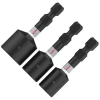 Комплект битове Bosch SW вътрешен 6-стен  SW 8, 10, 13, 1/4", 50 мм, 3 бр., PRO Nutsetter Impact