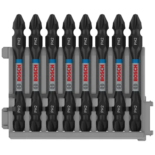 Накрайник бит Bosch двустранен  PH 2, 1/4", 65 мм, 8 бр., PRO Impact