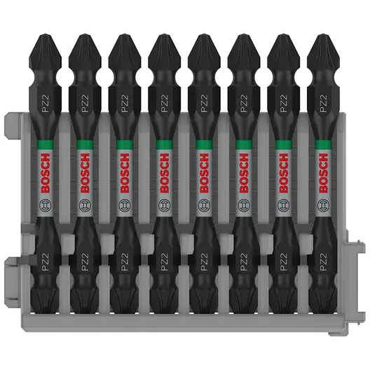Накрайник бит Bosch двустранен  PZ 2, 1/4", 65 мм, 8 бр., PRO Impact