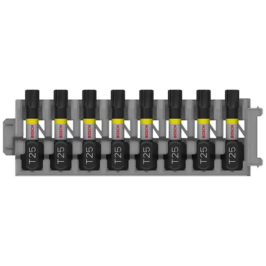Накрайник бит TX Bosch Torx торсионен, ударен  TX 25, 1/4", 25 мм, 8 бр., PRO T Impact