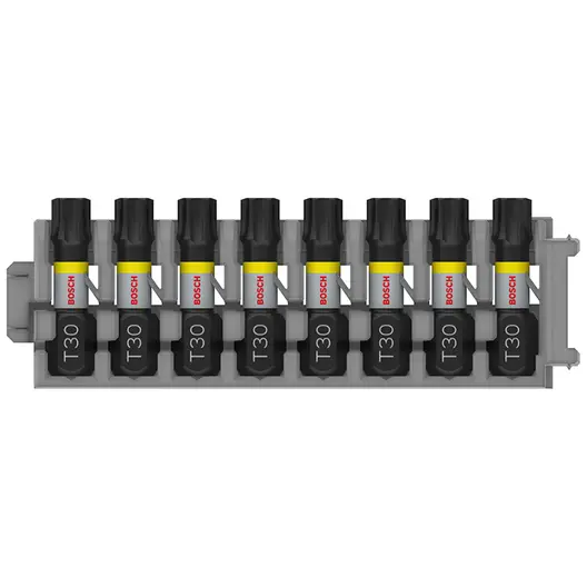 Накрайник бит TX Bosch Torx торсионен, ударен  TX 30, 1/4", 25 мм, 8 бр., PRO T Impact
