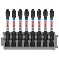 Накрайник бит PH Bosch Philips кръстат  PH2, 1/4", 55 мм, 8 бр., PRO PH Impact