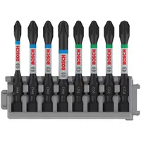 Комплект битове Bosch PH/PZ  PH 1/2/3, PZ 1/2/3, 1/4", 55 мм, 8 бр., PRO Impact