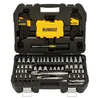 Гедоре комплект DeWALT вложки с ръчни инструменти  108 бр., 1/4" - 3/8", DWMT73801-1