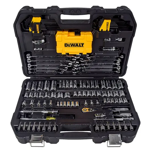 Гедоре комплект DeWALT вложки с ръчни инструменти  142 бр., 1/4" - 3/8", DWMT73802-1