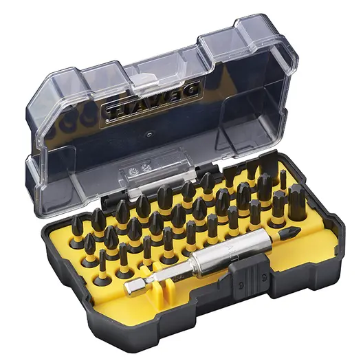 Комплект битове DeWALT PH/PZ/SB/TX, ударни с магнитен държач  1/4", 25 мм, 32 бр., DT70523T