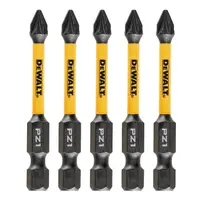 Комплект битове DeWALT PZ  1, 1/4", 57 мм, 5 бр., Extreme FlexTorq