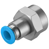 Съединител пневматичен Festo Push In шлаух - резба  3/8", шлаух 8 мм, QSF-3/8-8-B
