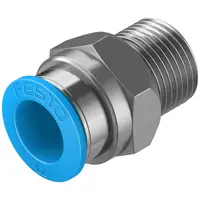 Съединител пневматичен Festo Push In шлаух - резба  3/8", шлаух 12 мм, QS-3/8-12