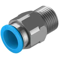 Съединител пневматичен Festo Push In шлаух - резба  1/2", шлаух 16 мм, QS-1/2-16