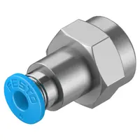 Съединител пневматичен Festo Push In шлаух - резба  1/8", шлаух 4 мм, QSF-1/8-4-B