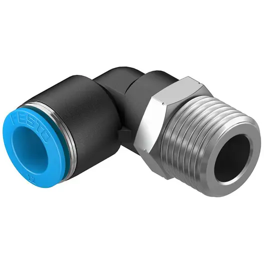 Коляно пневматично Festo Push In шлаух - резба  1/2", шлаух 12 мм, QSL-1/2-12