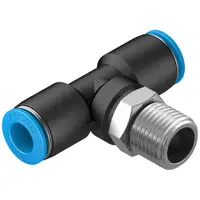 Тройник пневматичен Festo Push In шлаух - шлаух - Мрезба QST  1/4", шлаух 8 мм, QST-1/4-8