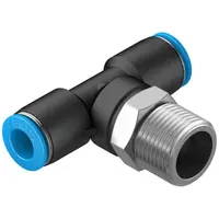 Тройник пневматичен Festo Push In шлаух - шлаух - Мрезба QST  3/8", шлаух 8 мм, QST-3/8-8