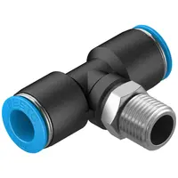 Тройник пневматичен Festo Push In шлаух - шлаух - Мрезба QST  1/4", шлаух 10 мм, QST-1/4-10