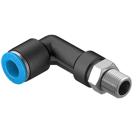 Коляно пневматично Festo Push In шлаух - резба удължено  1/8", шлаух 8 мм, QSLL-1/8-8