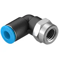 Коляно пневматично Festo Push In шлаух - резба  1/8", шлаух 6 мм, QSLF-1/8-6-B