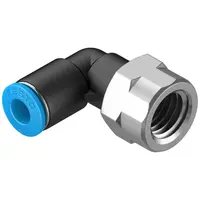 Коляно пневматично Festo Push In шлаух - резба  1/4", шлаух 6 мм, QSLF-1/4-6-B