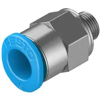 Съединител пневматичен Festo Push In шлаух - резба мини М5, шлаух 6 мм, QSM-M5-6