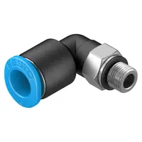 Коляно пневматично Festo Push In шлаух - резба мини  М5, шлаух 6 мм, QSML-M5-6
