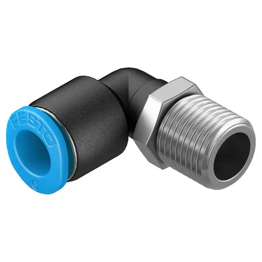 Коляно пневматично Festo Push In шлаух - резба мини  1/8", шлаух 6 мм, QSML-1/8-6