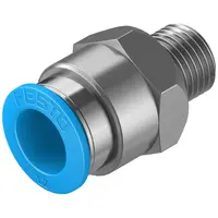 Съединител пневматичен Festo Push In шлаух - резба  1/4", шлаух 12 мм, QS-1/4-12